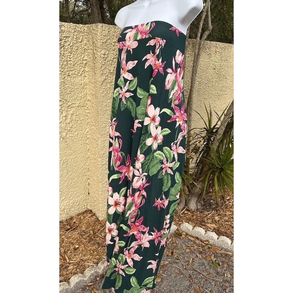 Tommy Bahama Skirt size Medium Hawaiian Tropical Floral Print Stretch Maxi LONG! - Picture 10 of 12